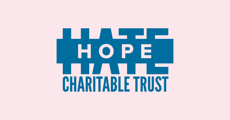 HOPE Not Hate Charitable Trust official charity logo that links to their donation page.